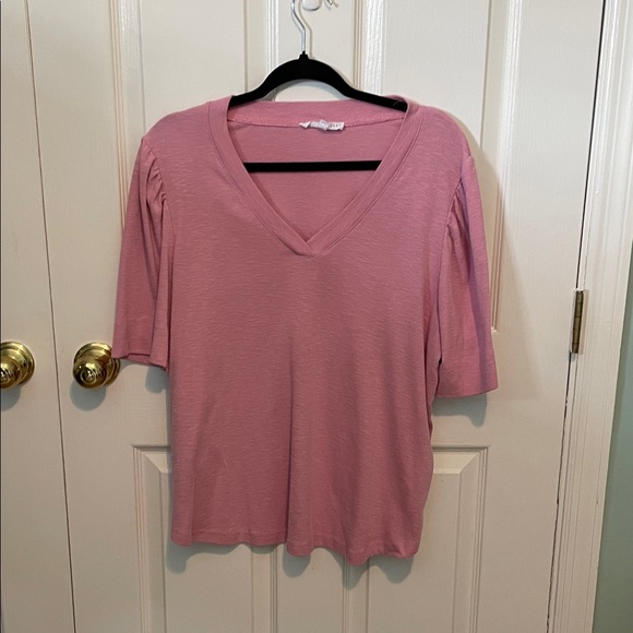 Jane and Delancey Tops - Jane and Delancey Pink V-Neck Elbow Sleeve Top